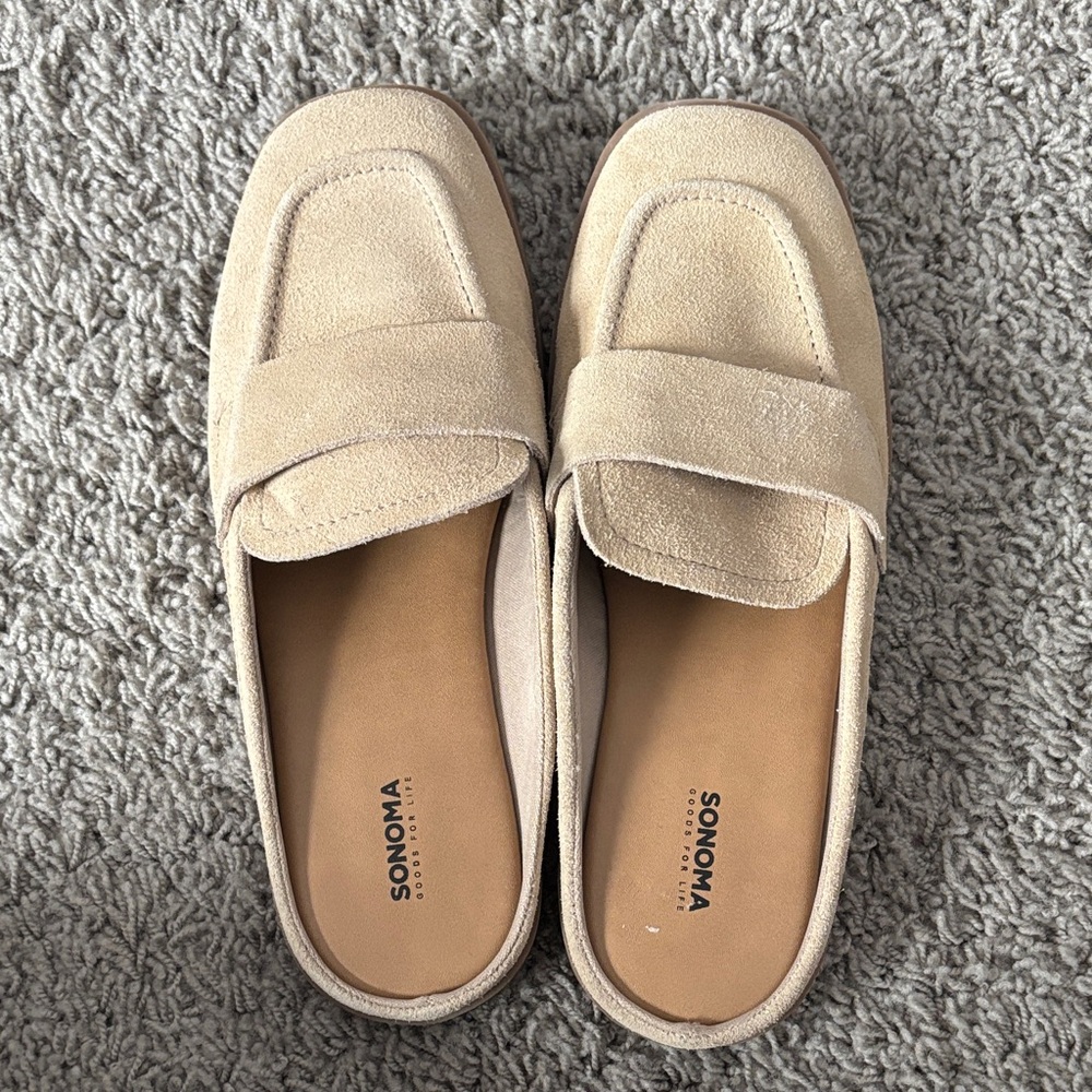 Sonoma Goods For Life Suede Slip-On Mules - Picture 3 of 12